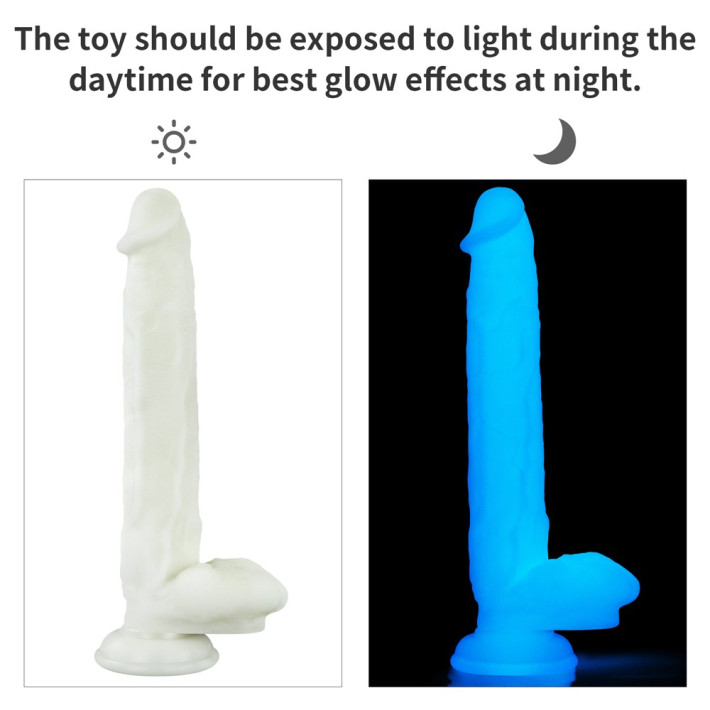 Dildo Fosforescent Lumino Play, Alb, 26 Cm 15