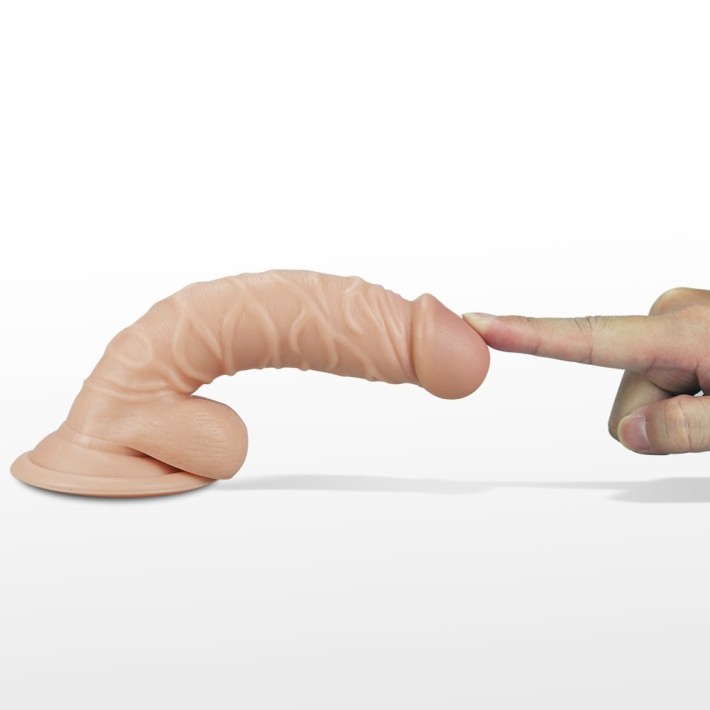 Vibrator Realistic Cu Ventuza Real Extreme Dildo, Natural, 19.5 Cm 3