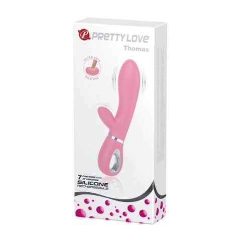 Vibratoare Rabbit, Vibrator Thomas, Roz, 20.5 Cm, pasiune.ro