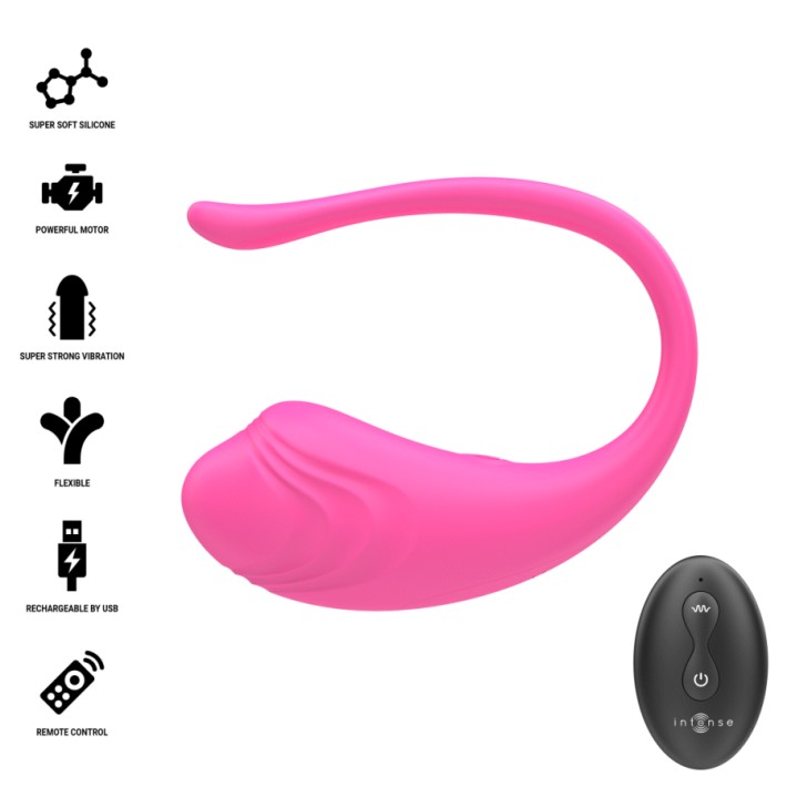 Ou Vibrator Olivia Intense Roz Cu Telecomanda 8
