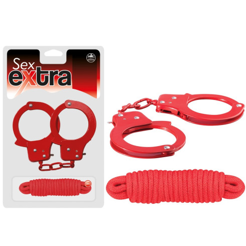 rosu, Set Catuse Si Franghie Pentru Imobilizare Erotica Sex Extra, Rosu, pasiune.ro