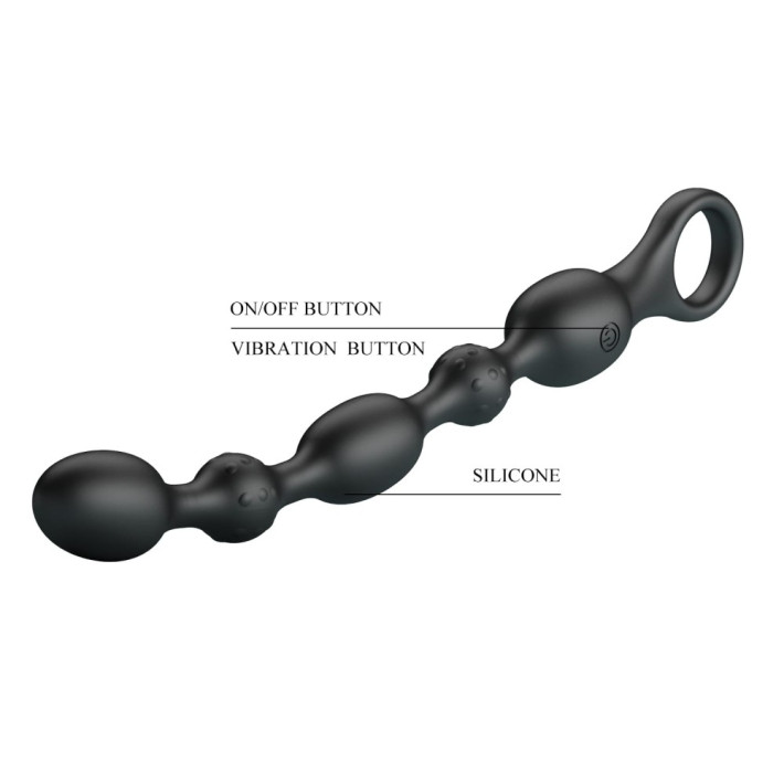 Bile Anale Cu Vibratii Van, Negru, 24 Cm 4