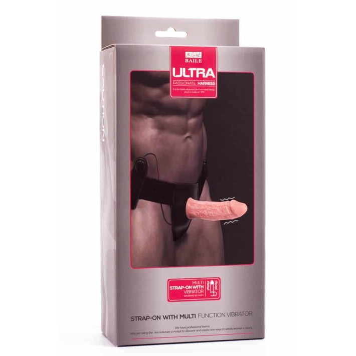 Strap-on Cu Vibratii Ultra, Natural, 15.5 Cm 2
