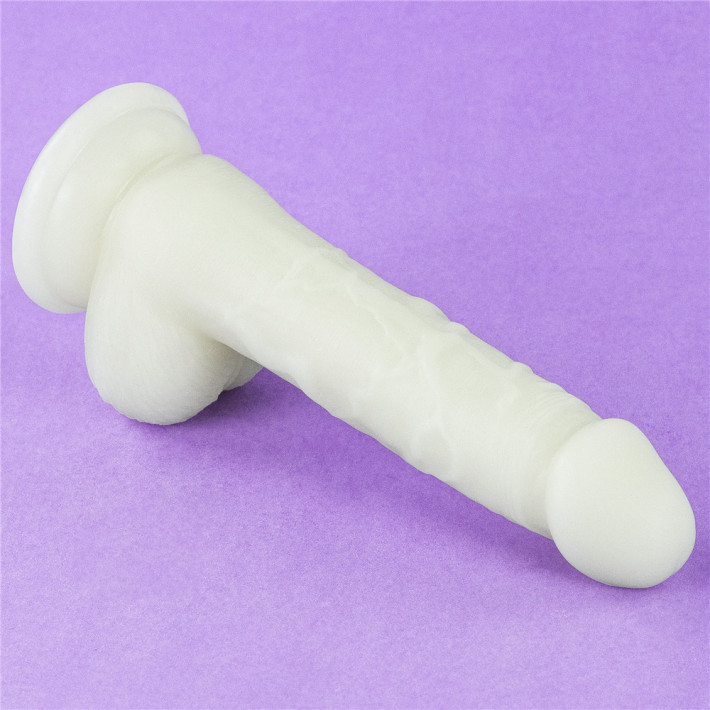Dildo Fantezie Fosforescent Lumino Play, Alb, 17.5 Cm 8