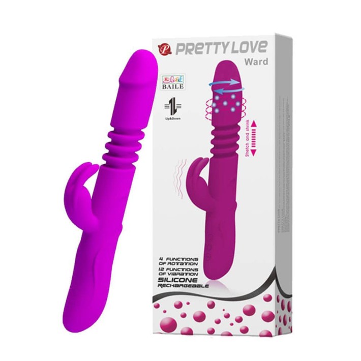 Vibrator Special Cu Rotatii Si Up-down Ward, Violet, 26 Cm 4