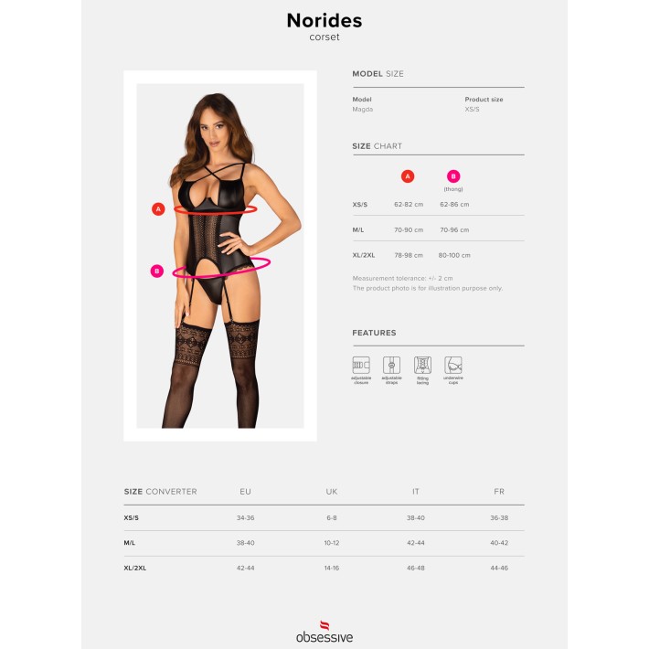 Norides Corset & Thong   Xs/s M/l, Xl/2xl, Xs/s 5