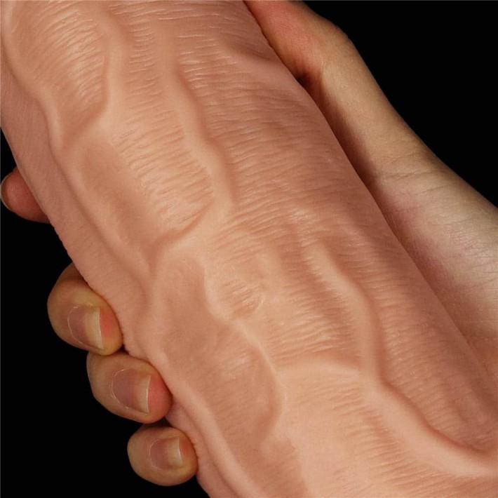 Dildo Realistic Extra-gros Curved, Natural, 24 Cm 5