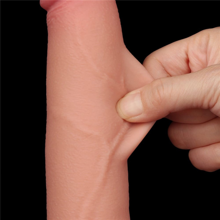 Dildo Realistic Sliding Skin Dual Layer I, Natural, 21.5 Cm 10