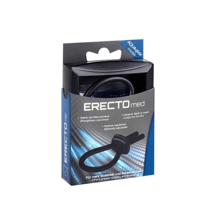 Inel Penis Ajustabil Erectomed, Negru 5