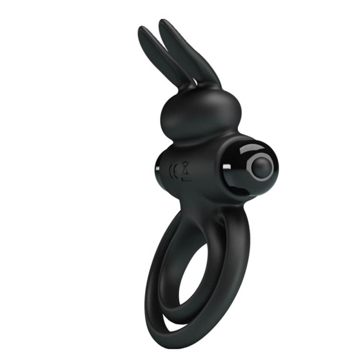 Inel Penis Cu Vibratii Si Rabbit, Negru 4