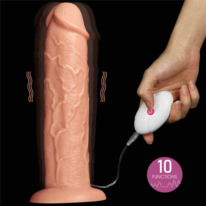Vibrator Realistic King-size, Natural, 28 Cm 13