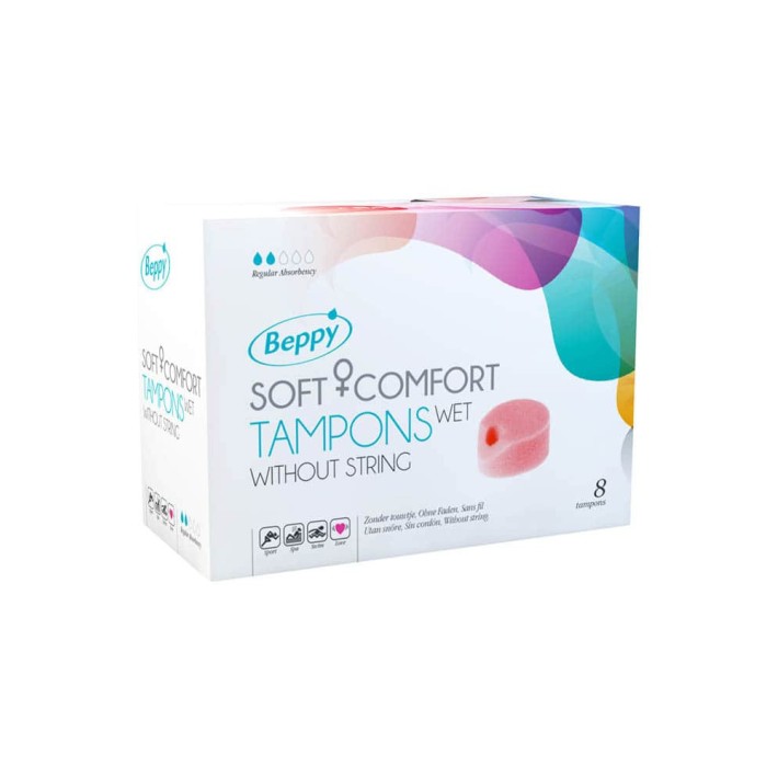 Beppy  Tampon Wet - Lubricated Sponge Tampon - 8 Pieces 3