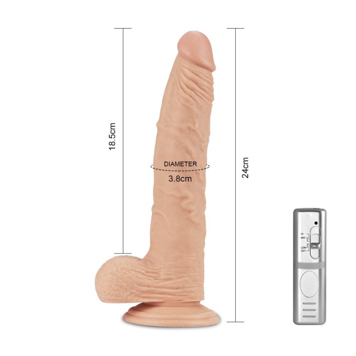 Vibrator Realistic Cu Ventuza Real Extreme Dildo, Natural, 24 Cm 4