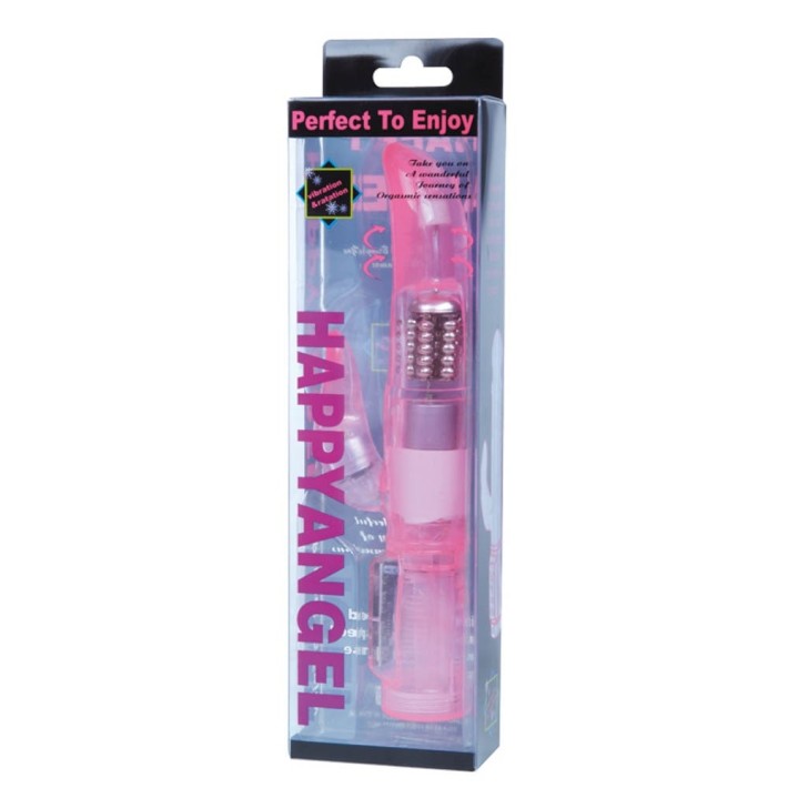Vibrator Rabbit Cu Rotatii Happy Angel, Mov, 22 Cm 5
