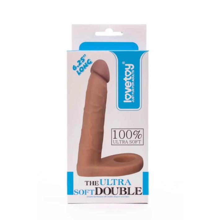 Strap On Anal The Ultra Soft Double, Natural, 15 Cm 5