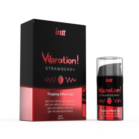 Intt, Gel Stimulant Cu Aroma Capsune Vibration, 15 Ml, pasiune.ro