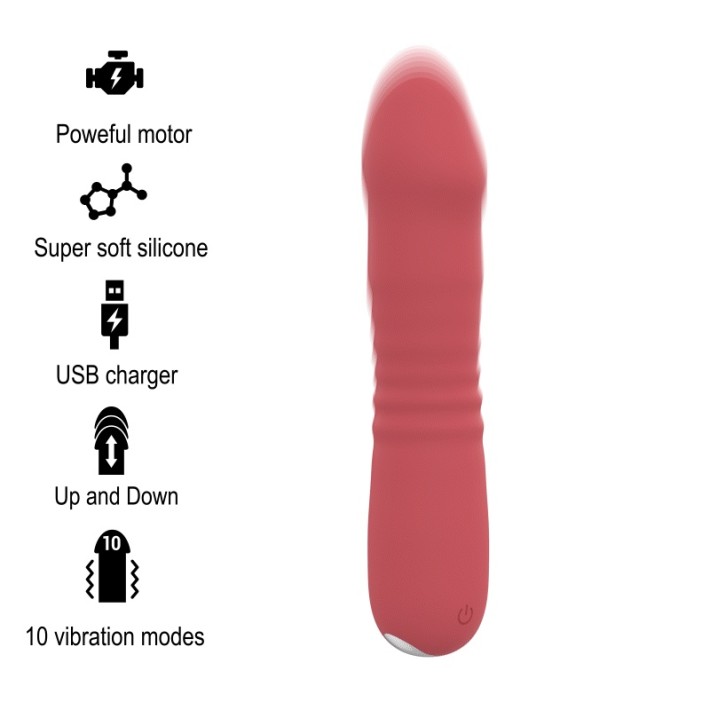 Vibrator Extensibil Intense June Rosu 6