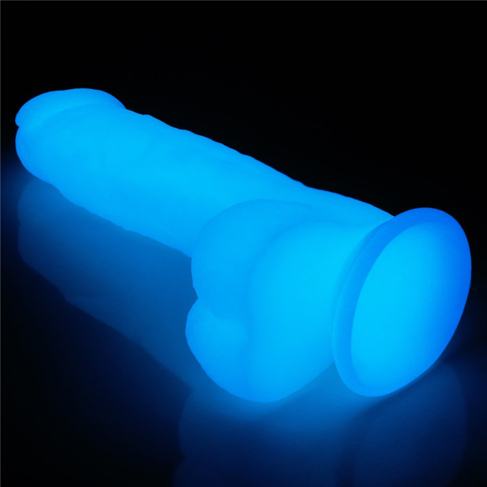 Dildo Fantezie Fosforescent Lumino Play, Alb, 20 Cm 9