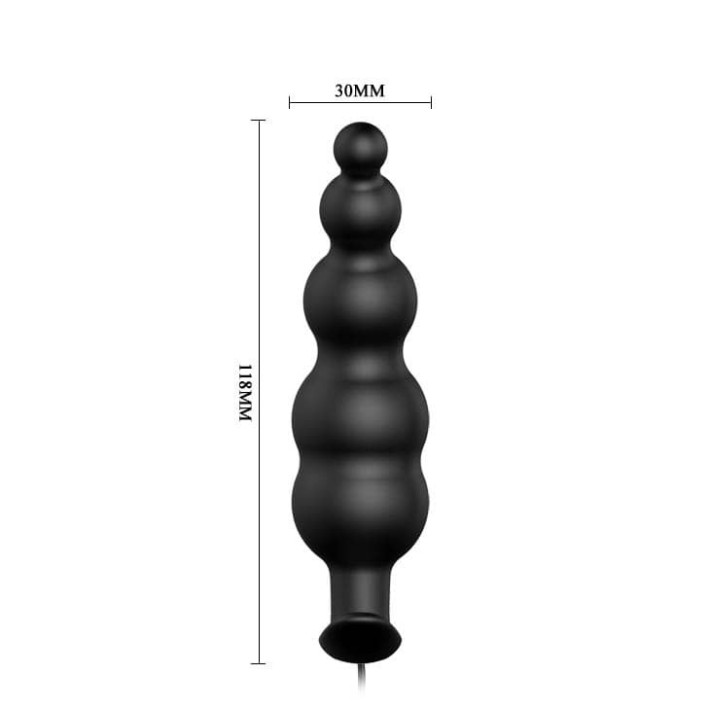 Dop Anal Cu Vibratii Special Anal Stimulation 2, Negru, 10.5 Cm 5