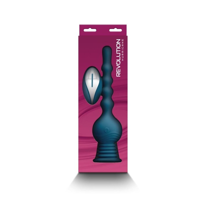 Vibrator Special Extra Puternic Cu Functie Rotatie Revolution Hurricane, Albastru, 28 Cm 3