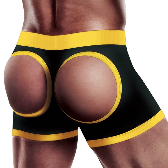 Boxeri Pentru Strap-on Horny Strapon Shorts, Negru + Galben, Xl/xxl (talie 94-106 Cm) 6