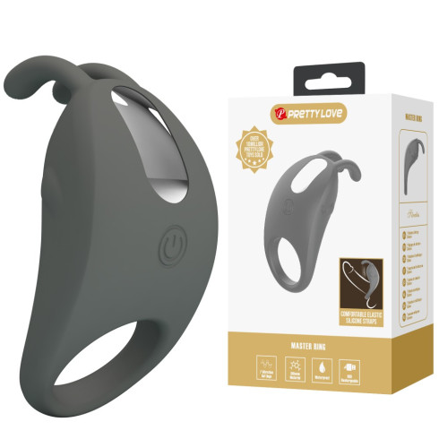 inel, Inel Penis Cu Vibratii Master Ring I, Cenusiu, pasiune.ro