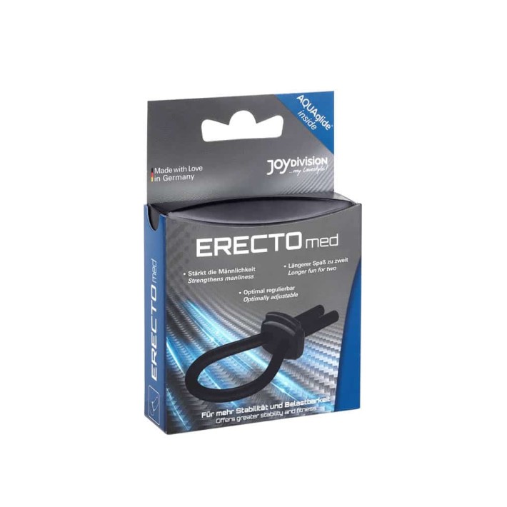 Inel Penis Ajustabil Erectomed, Negru 7
