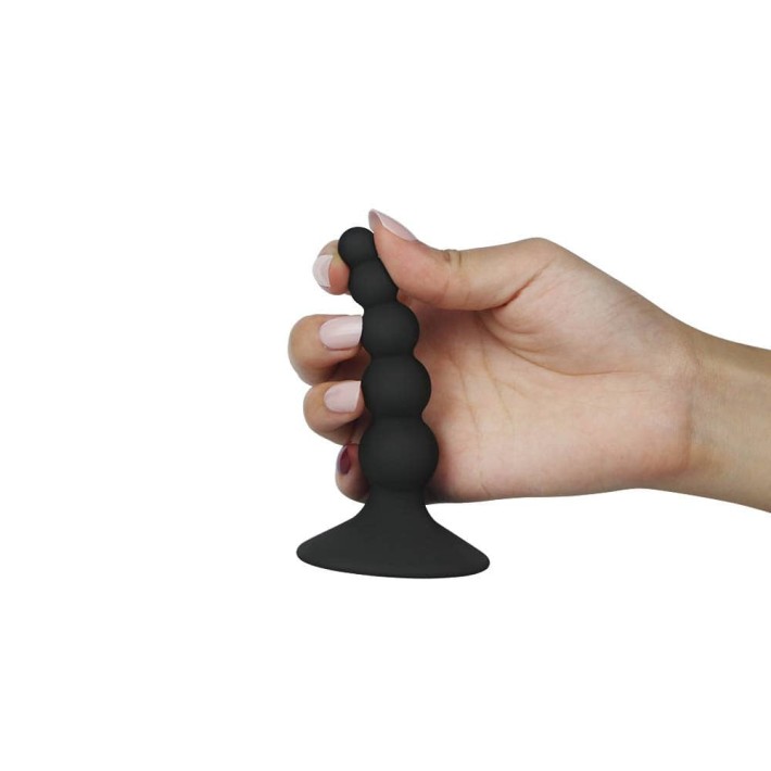 Dop Anal Lure Me  Beaded, Negru, 10 Cm 3