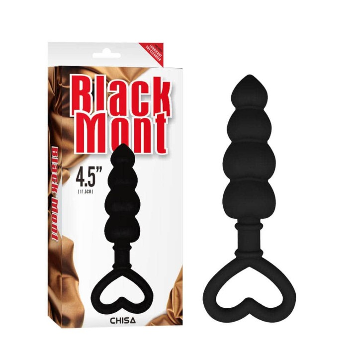 Dop Anal Beaded Luv Probe, Negru, 15.5 Cm 2