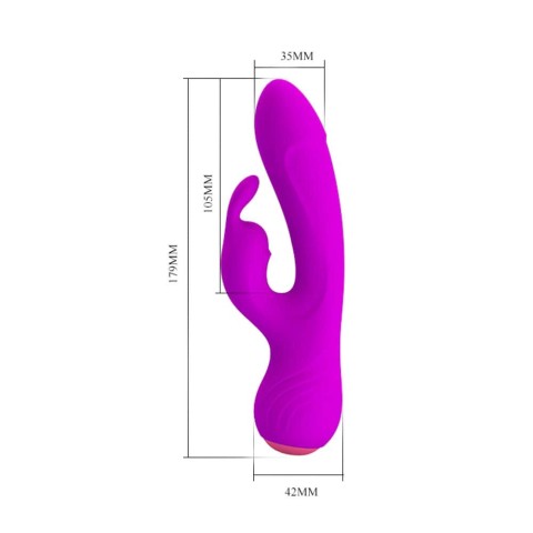 Vibratoare Rabbit, Vibrator Rabbit Broderick, Violet, 18 Cm, pasiune.ro