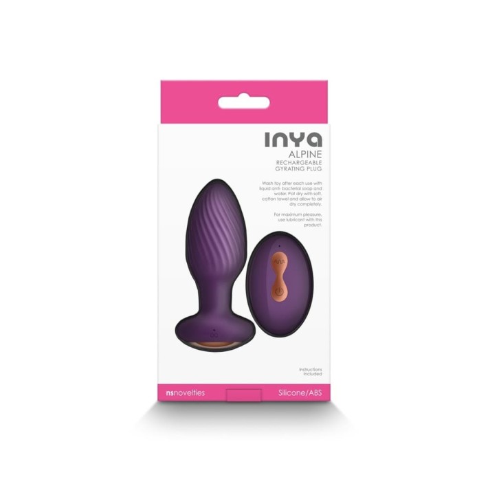 Dop Anal Cu Vibratii Si Rotatii Inya Alpine, Violet, 10 Cm 3