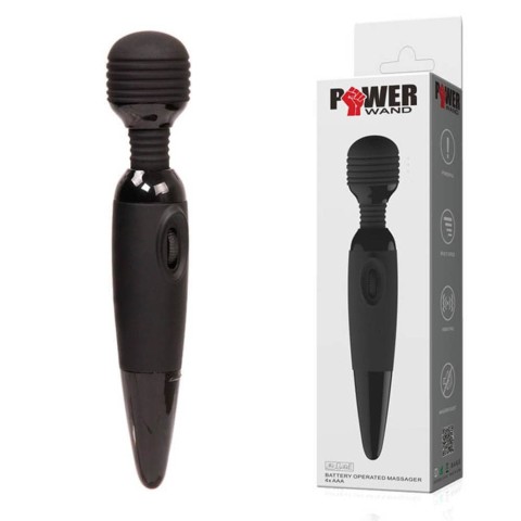 Magic Wand, Vibrator Bagheta Power Wand, Negru, 25 Cm, pasiune.ro