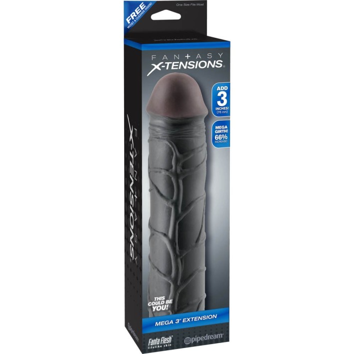 Extensie/manson Penis Mega 3 Extension, Negru,+7.5 Cm 3