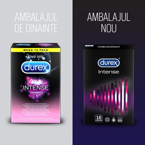 Durex, Prezervative Durex Intense Orgasmic 16 Bucati, pasiune.ro