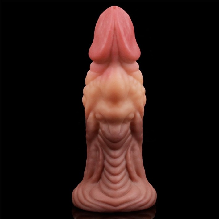 Dildo Clasic Dual-layered Platinum Silicone Plug, Natural, 17.8 Cm 6