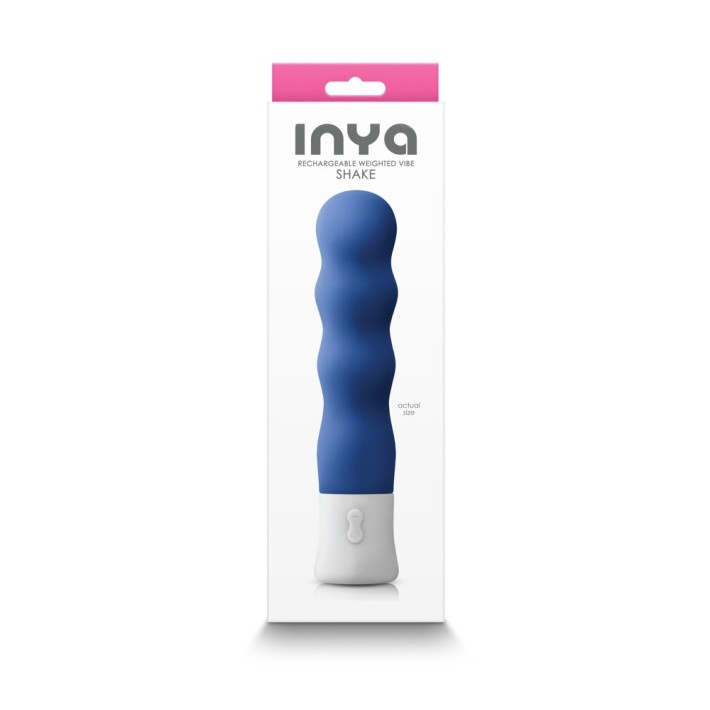 Vibrator Clasic Inya Shake, Albastru, 17.5 Cm 3