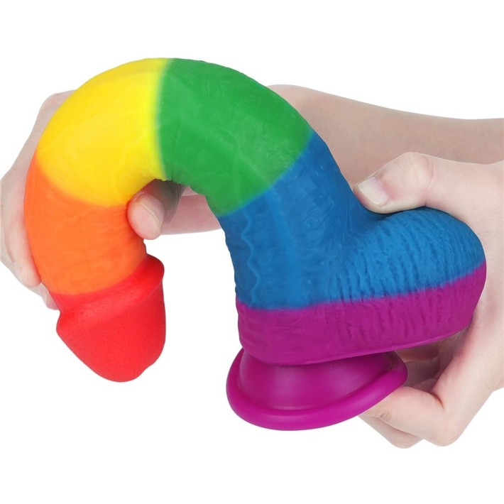 Dildo Clasic Cu Ventuza Prider, Multicolor, 22.5 Cm 3