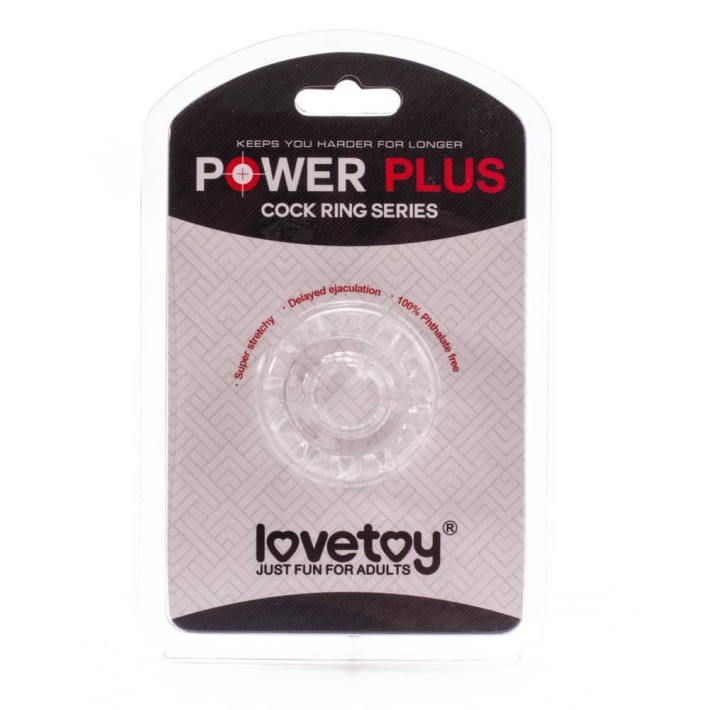 Inel Penis Power Plus Cockring  6, Transparent 3