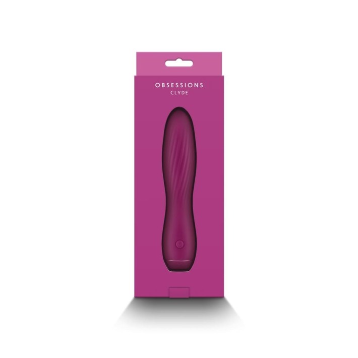 Vibrator Clasic Obsession Clyde, Roz Inchis, 17 Cm 2