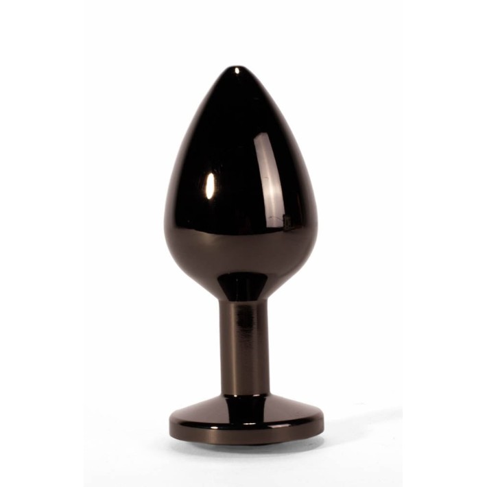 Dop Anal Cu Bijuterie Secret Shine Metal M, Metalic + Negru, 8 Cm 4