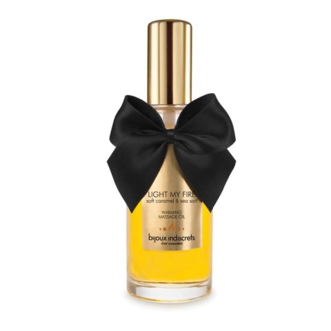 Bijoux Indiscrets, Ulei De Masaj Cu Efect De Caldura Light My Fire (aroma Caramel + Sare De Mare), 100 Ml, pasiune.ro