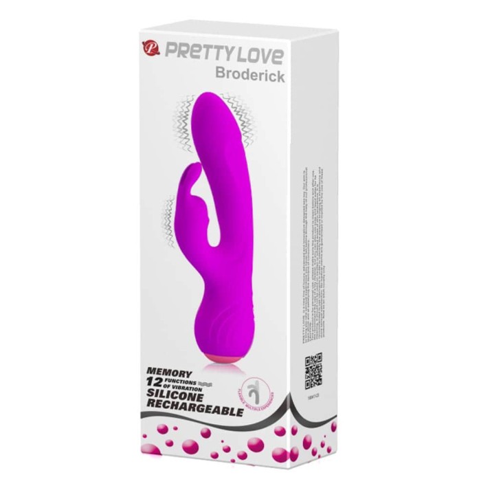 Vibrator Rabbit Broderick, Violet, 18 Cm 3