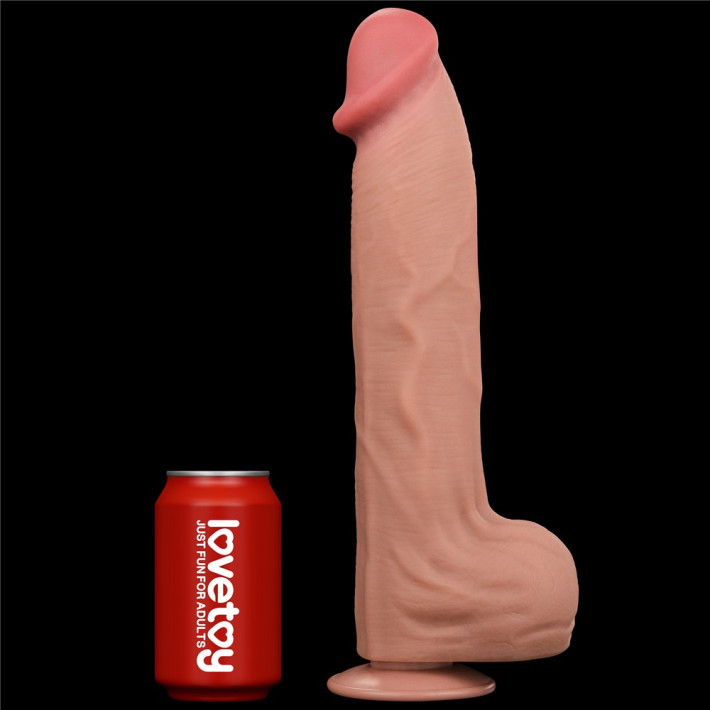 Dildo Ultra Realistic King Sized Sliding Skin Dual Layer Dong, Natural, 35.5 Cm 8