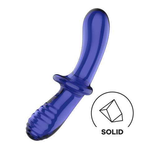 Dildouri Sticlametal, Double Crystal Light Blue, pasiune.ro