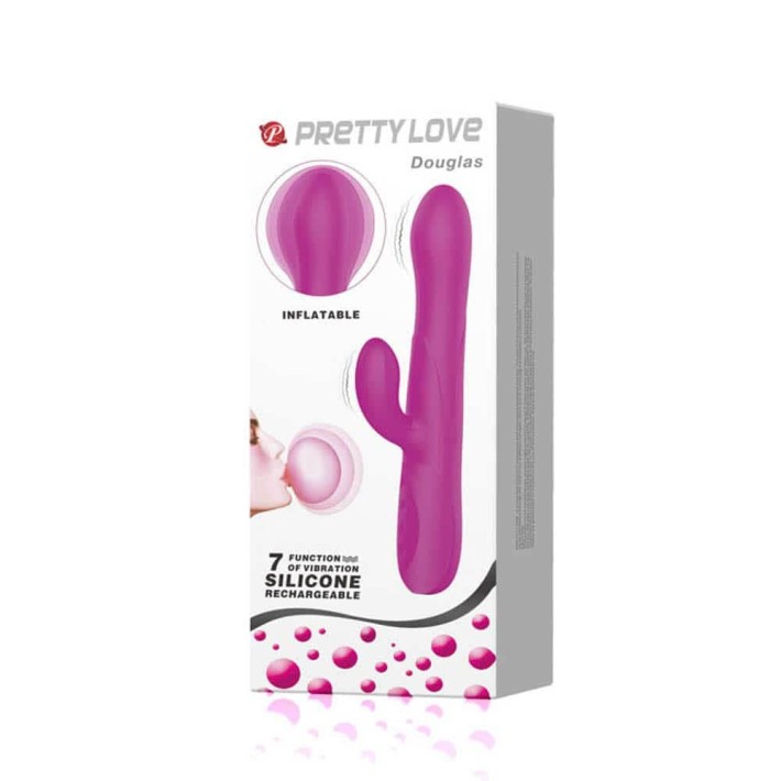Vibrator Rabbit Gonflabil Douglas, Violet, 25 Cm 8
