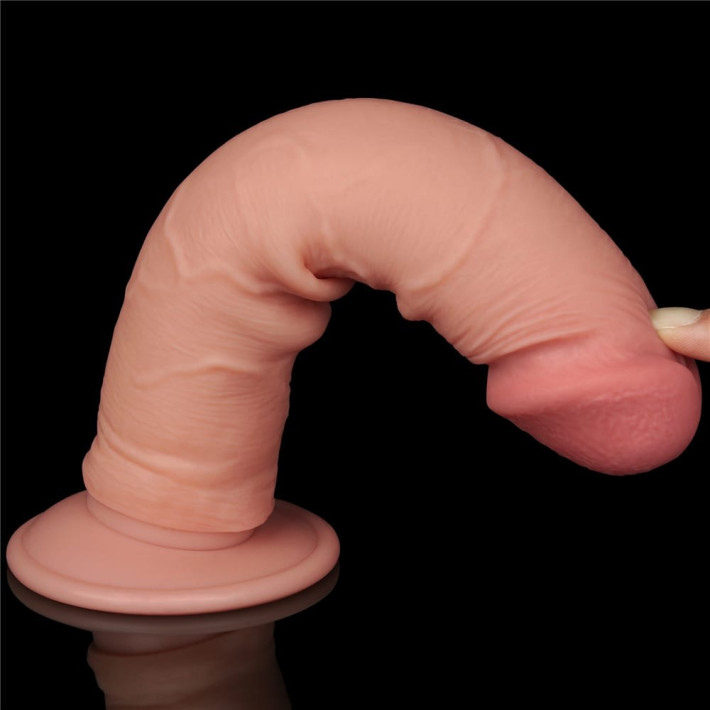 Dildo Realistic Sliding Skin Dual Layer Ii, Natural, 20 Cm 7