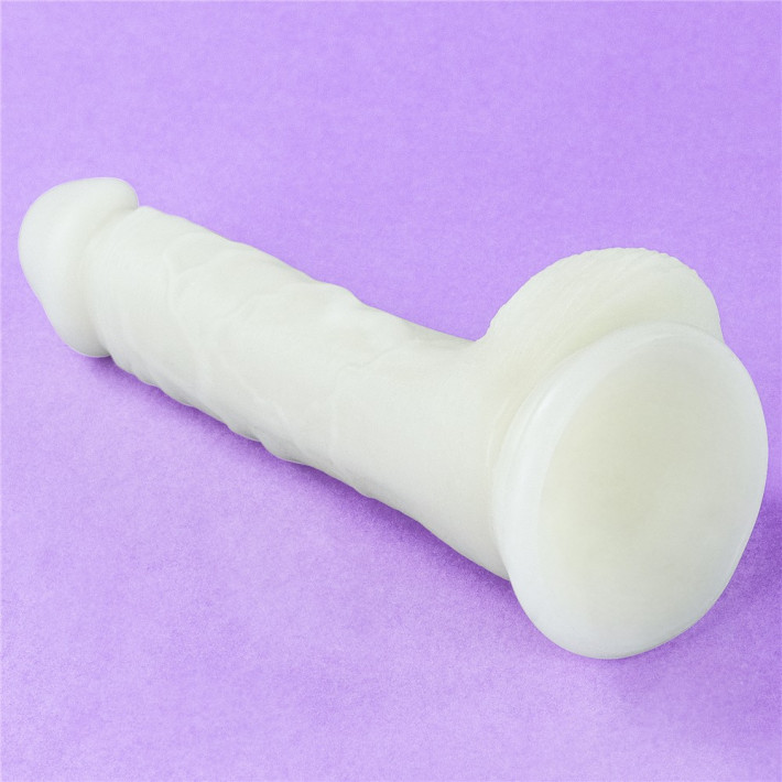 Dildo Fantezie Fosforescent Lumino Play, Alb, 17.5 Cm 7
