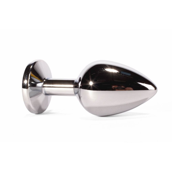 Dop Anal Cu Bijuterie Secret Shade Metal L, Argintiu + Negru, 9.5 Cm 2