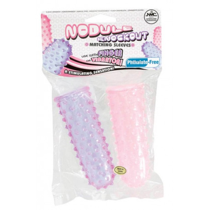 Set 2 Degetare Texturate Knockout, Mov/roz, 8 Cm 2