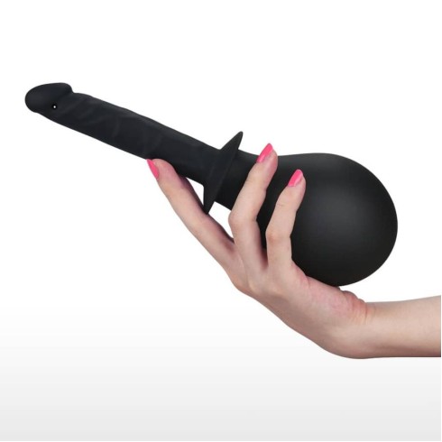irigator, Irigator Intim Bondage Fetish Deluxe Douche, Negru, pasiune.ro